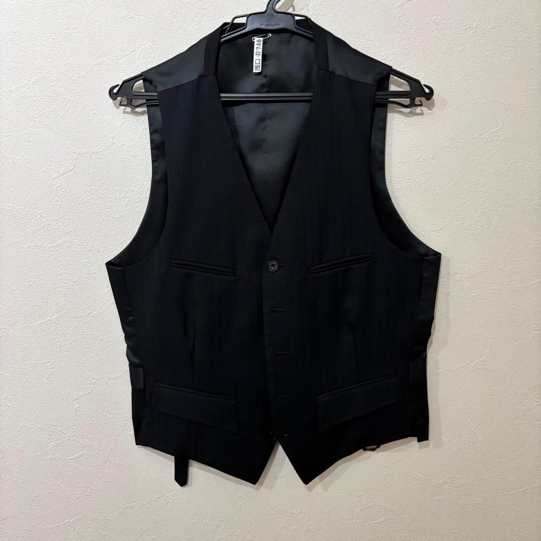 バーバリー ブラックレーベル 3ピース スーツ　ブラック　ストライプ