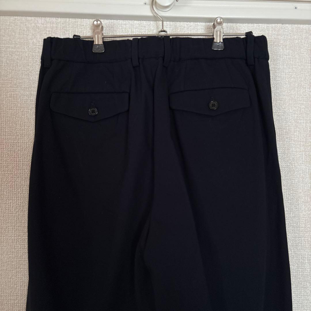 MARKAWAREコットンサバイバルクロストリプルプリーテッドワイドトラウザーズ