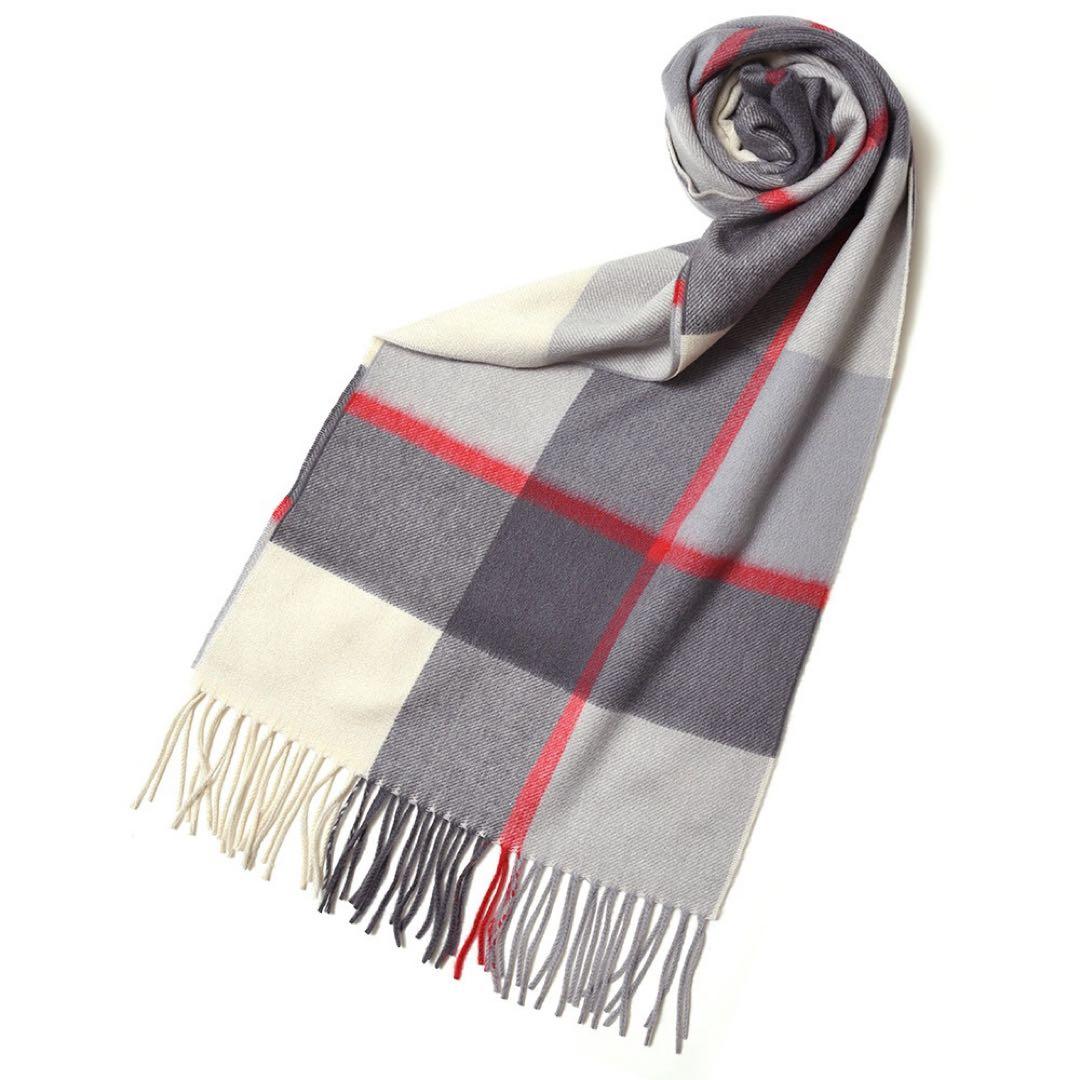 【新品未開封】Joshua Ellis カシミア100% チェック柄マフラー