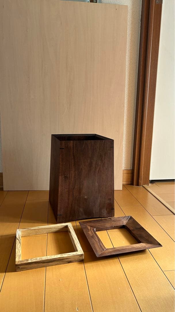 【即購入可】天然木のゴミ箱 ウォールナット