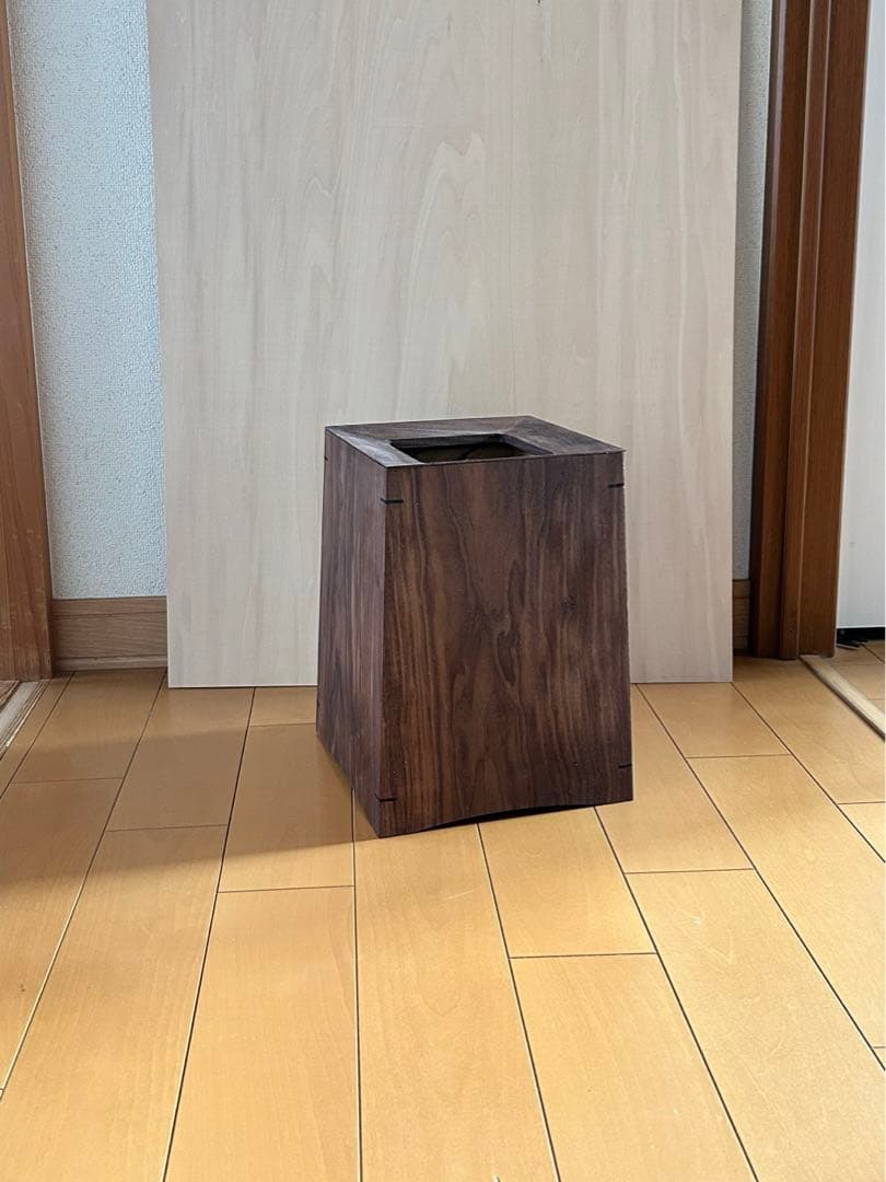 【即購入可】天然木のゴミ箱 ウォールナット