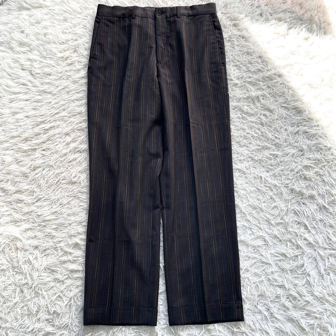 美品 ETRO スーツ セットアップ ストライプ マルチカラー ブラウン メンズ