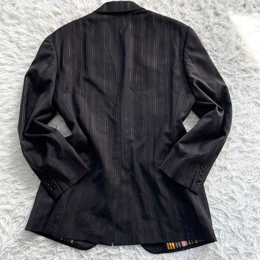 美品 ETRO スーツ セットアップ ストライプ マルチカラー ブラウン メンズ