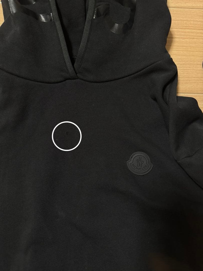 MONCLERモンクレール ショートフーディ パーカー 黒 Sスウェットパーカー