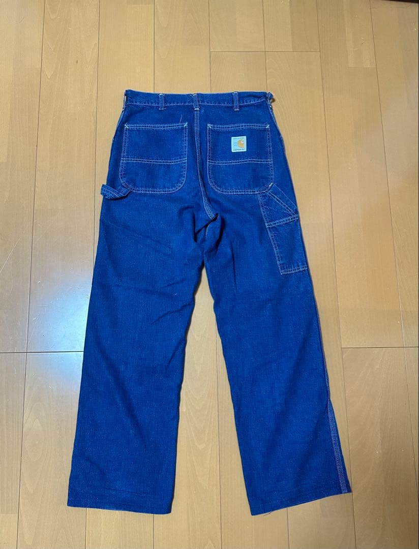 ら*ん様 【100周年】80s Carhartt デニムペインターパンツ 濃紺