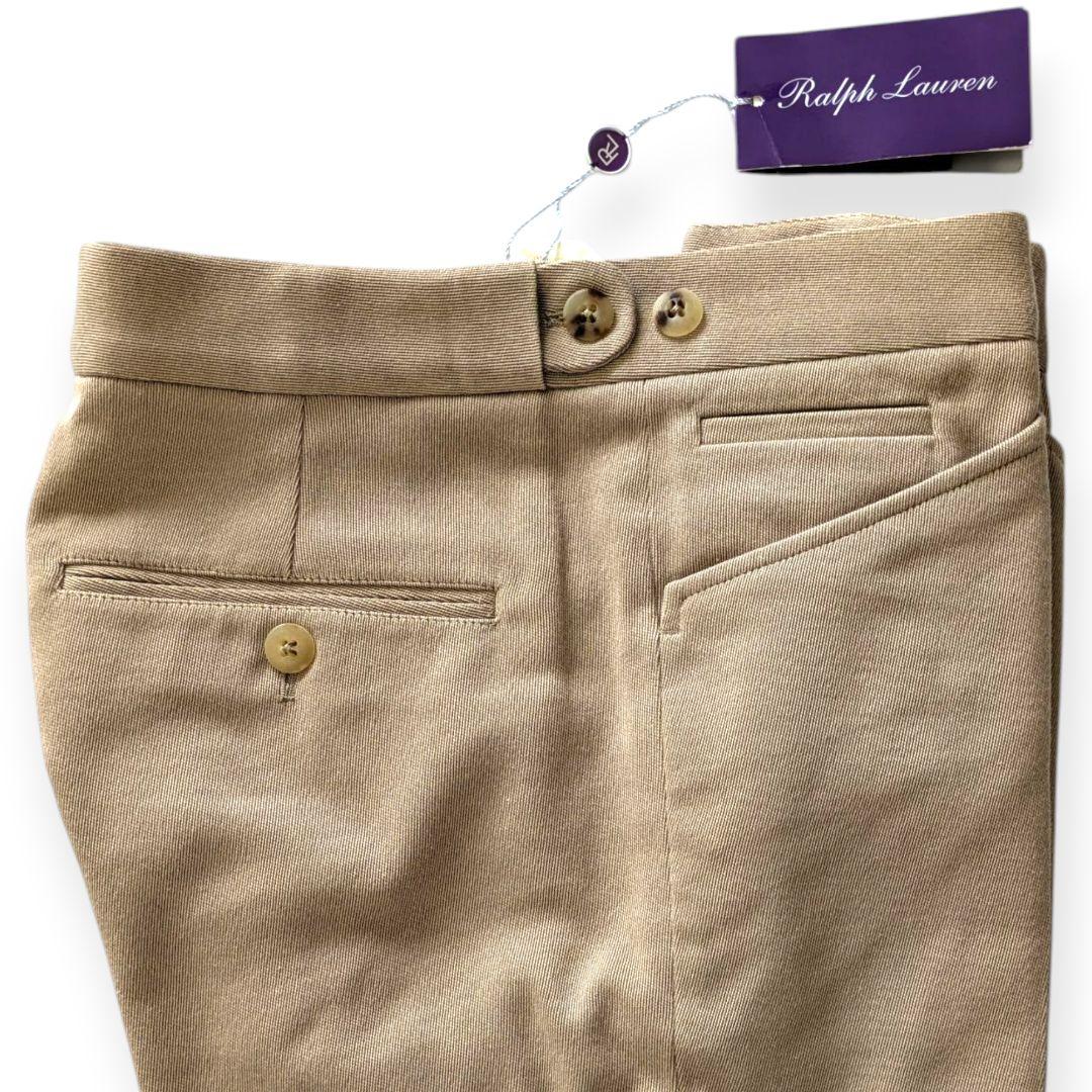 【新品】RALPH LAUREN PURPLE LABEL ベージュスラックス
