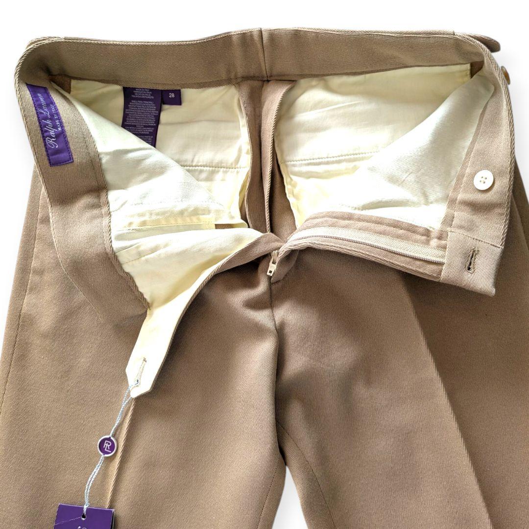 【新品】RALPH LAUREN PURPLE LABEL ベージュスラックス
