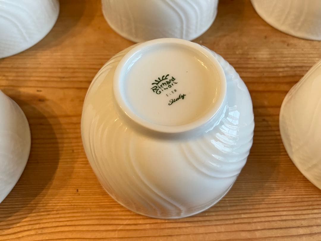 ジノリ　ベッキオホワイト　湯呑み×6