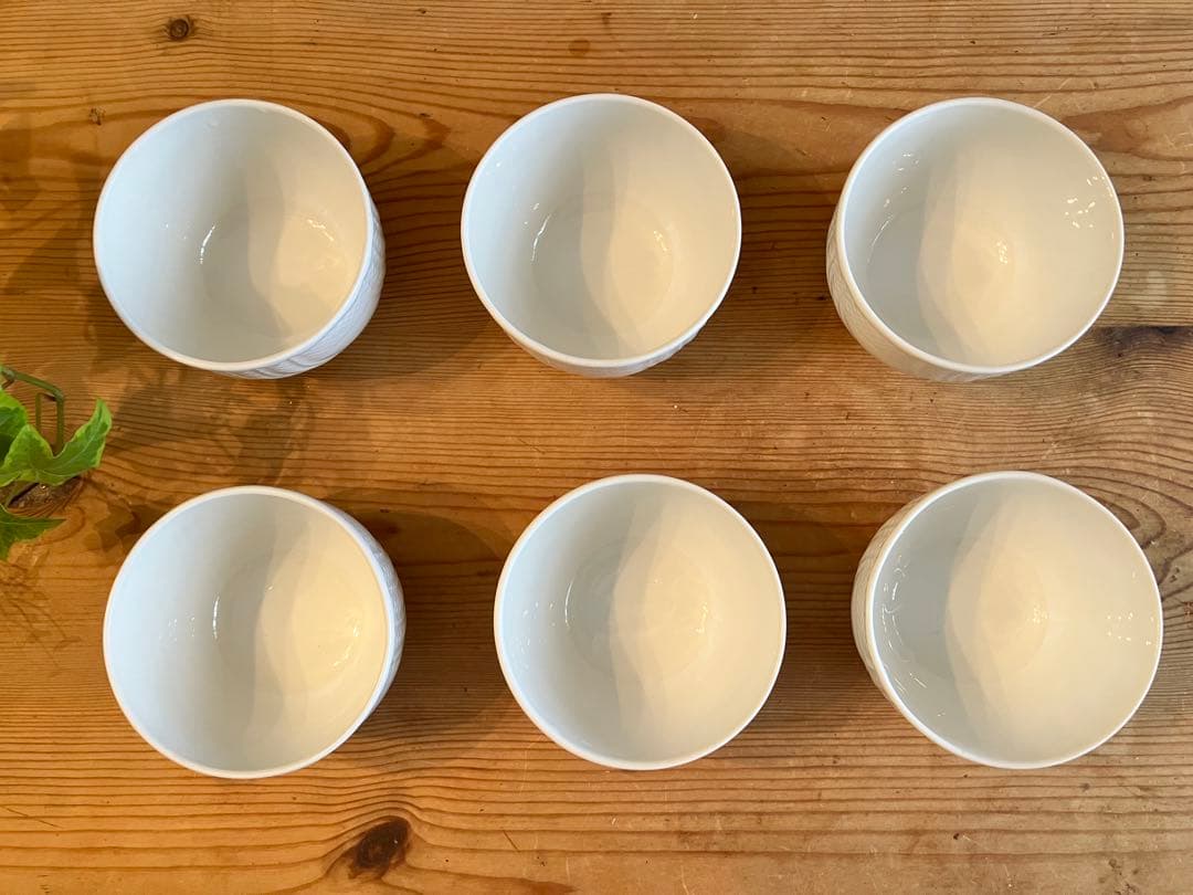 ジノリ　ベッキオホワイト　湯呑み×6