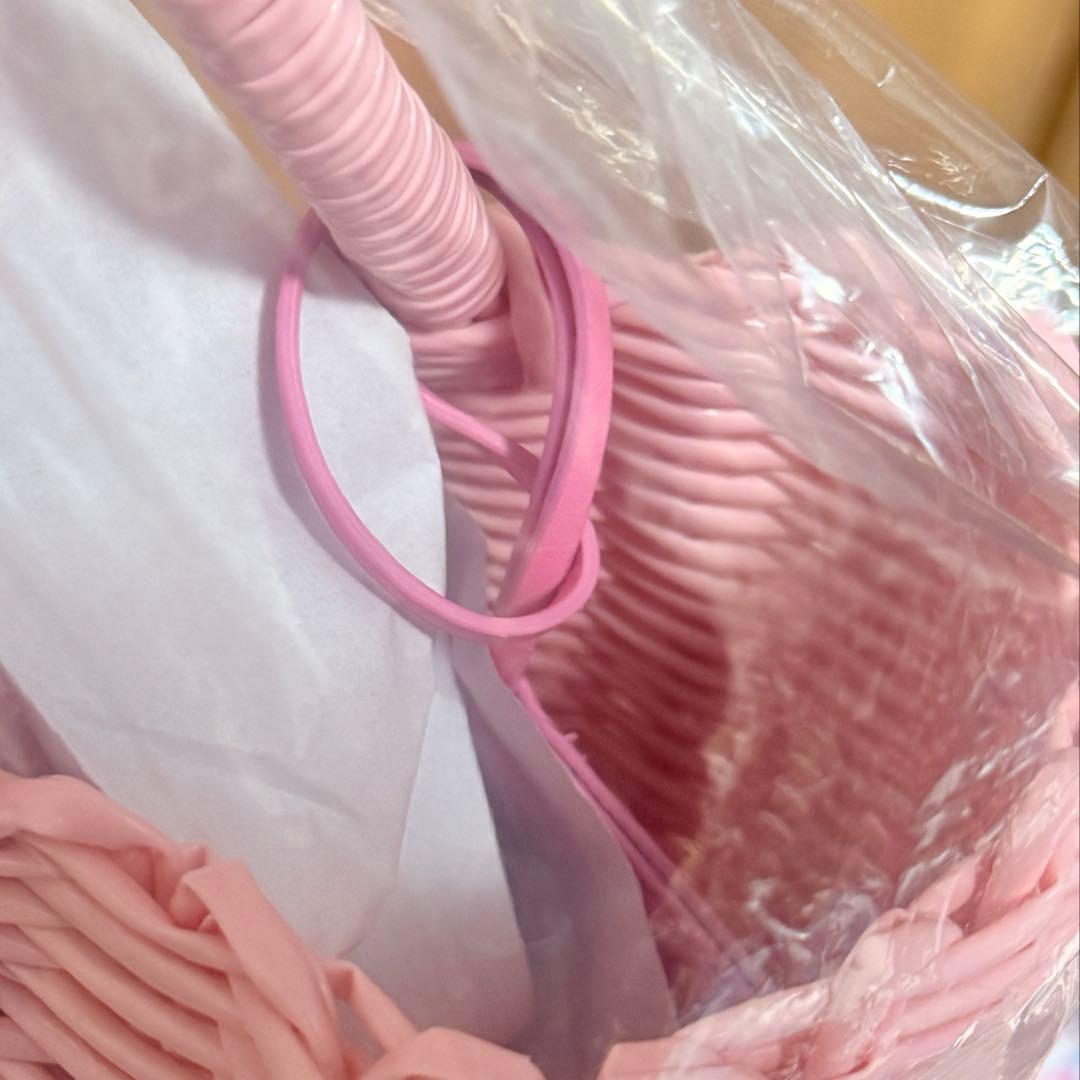 RURU MARY'S ルルメリー 手刺繍のかごバッグ ピンク