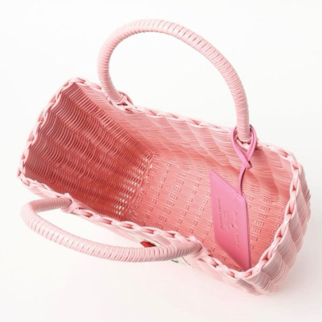 RURU MARY'S ルルメリー 手刺繍のかごバッグ ピンク