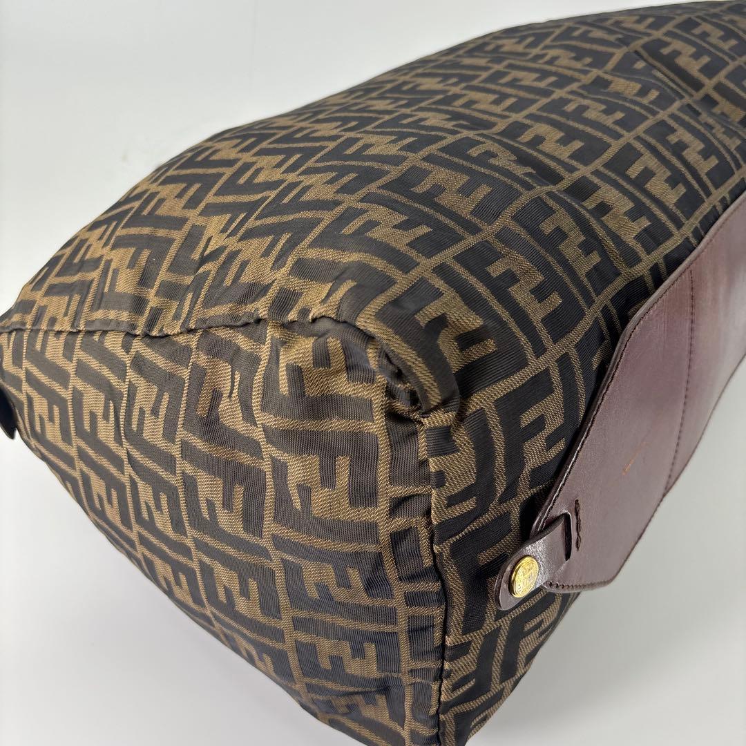 極美品 フェンディ ズッカ FFロゴ ボストンバッグ トートバッグ ハンドバッグ