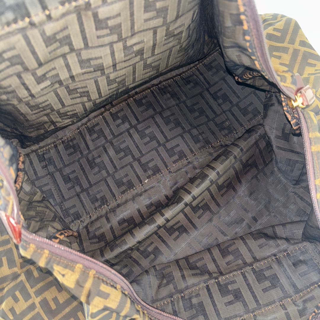 極美品 フェンディ ズッカ FFロゴ ボストンバッグ トートバッグ ハンドバッグ