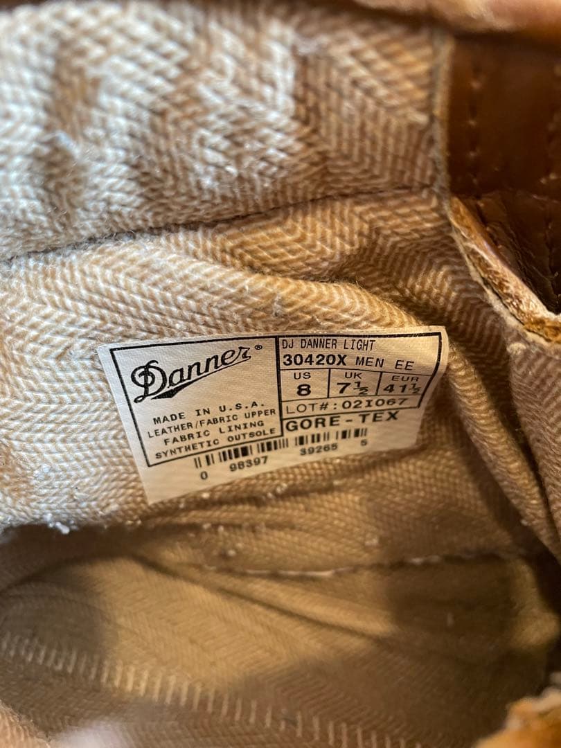 ダナーライトUS8 30420X 26cm アメリカ製　白タグ
