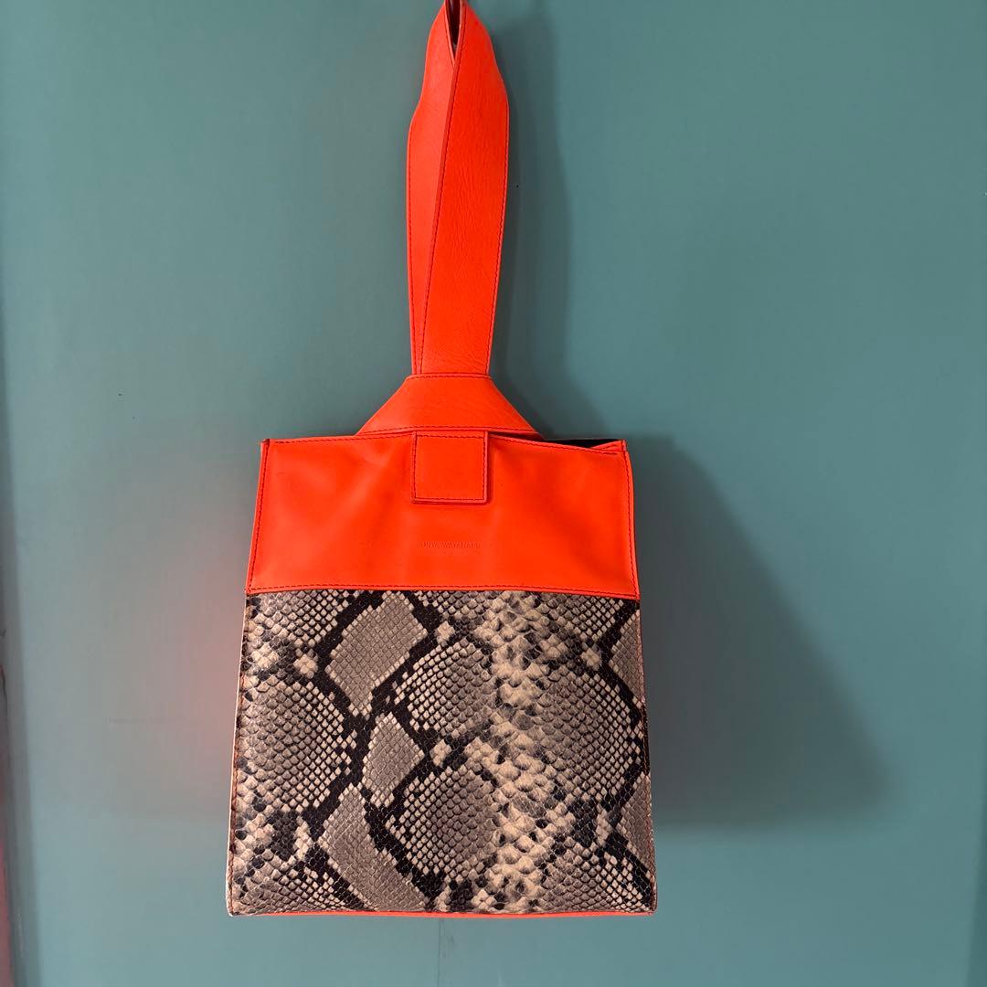 JUNYA WATANABE オレンジ パイソン柄 バック