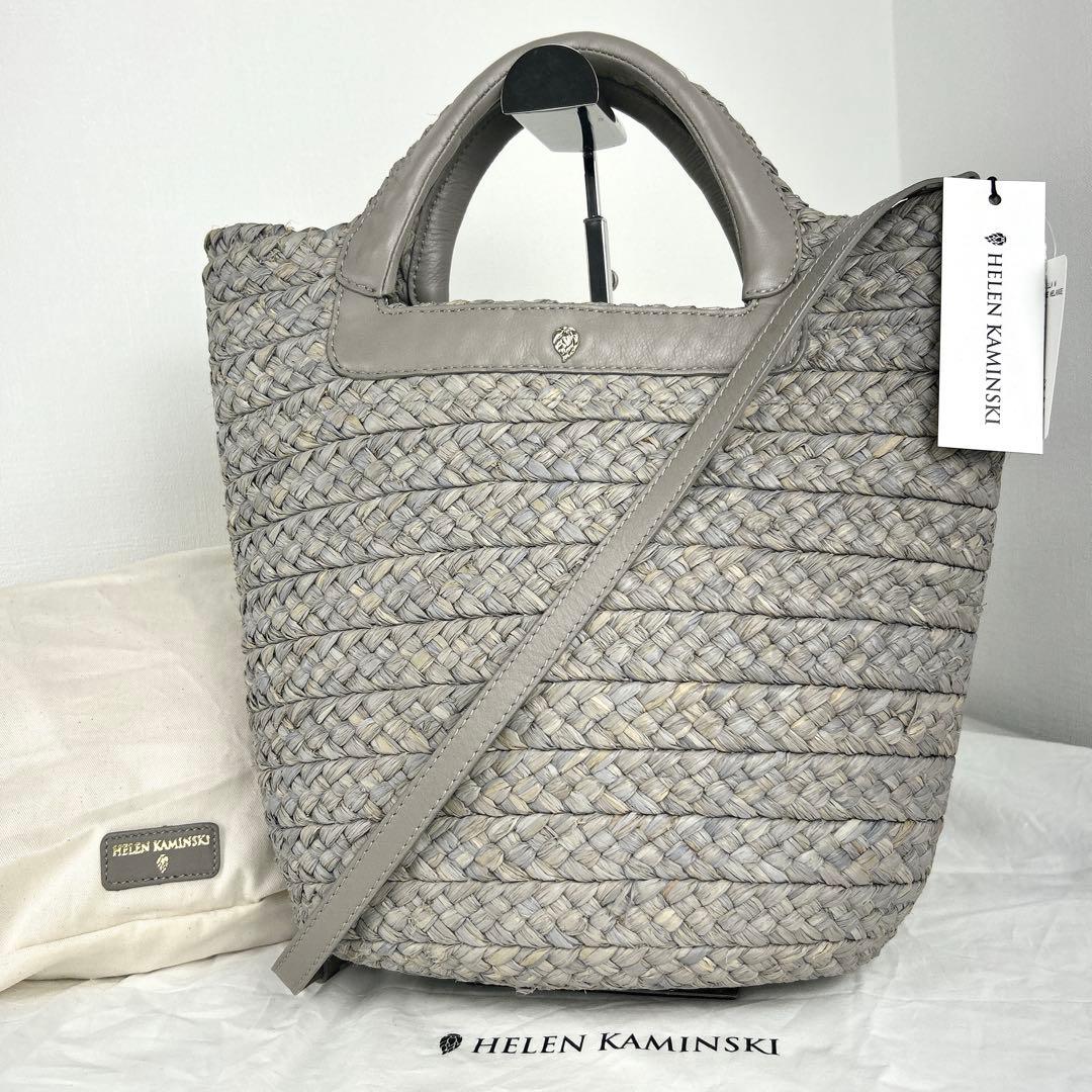 新品タグ付✨ヘレンカミンスキー Pinimilla M 2way ラフィアバッグ