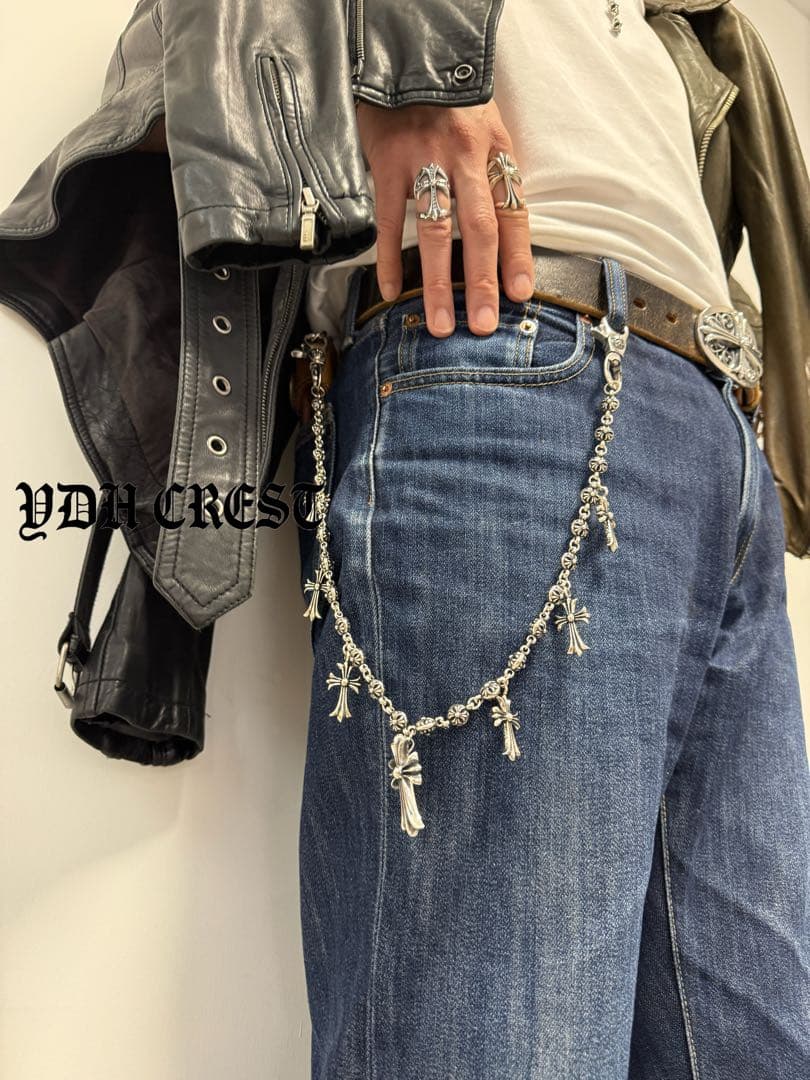 ★KRSCHAN　ウォレットチェーン　クロス嵐ウォレットチェーン　刻印有り