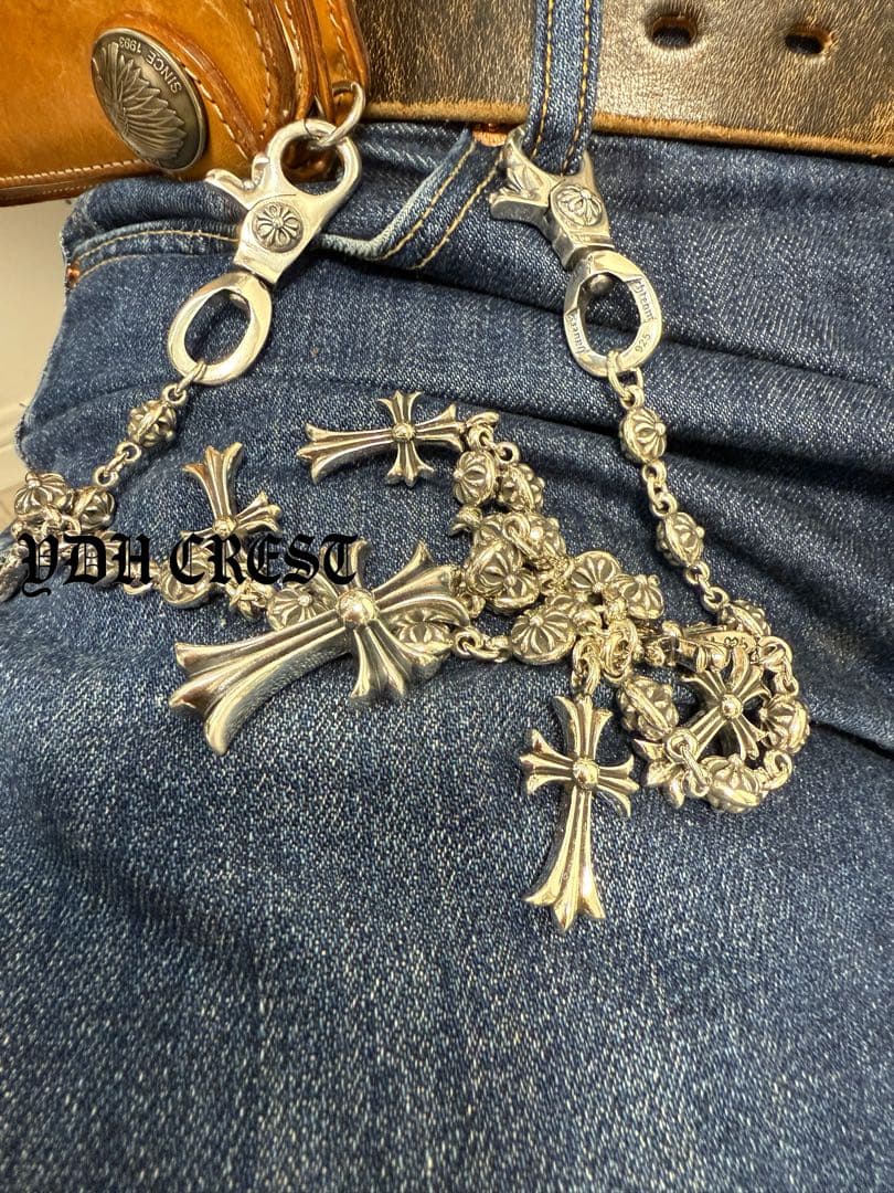 ★KRSCHAN　ウォレットチェーン　クロス嵐ウォレットチェーン　刻印有り