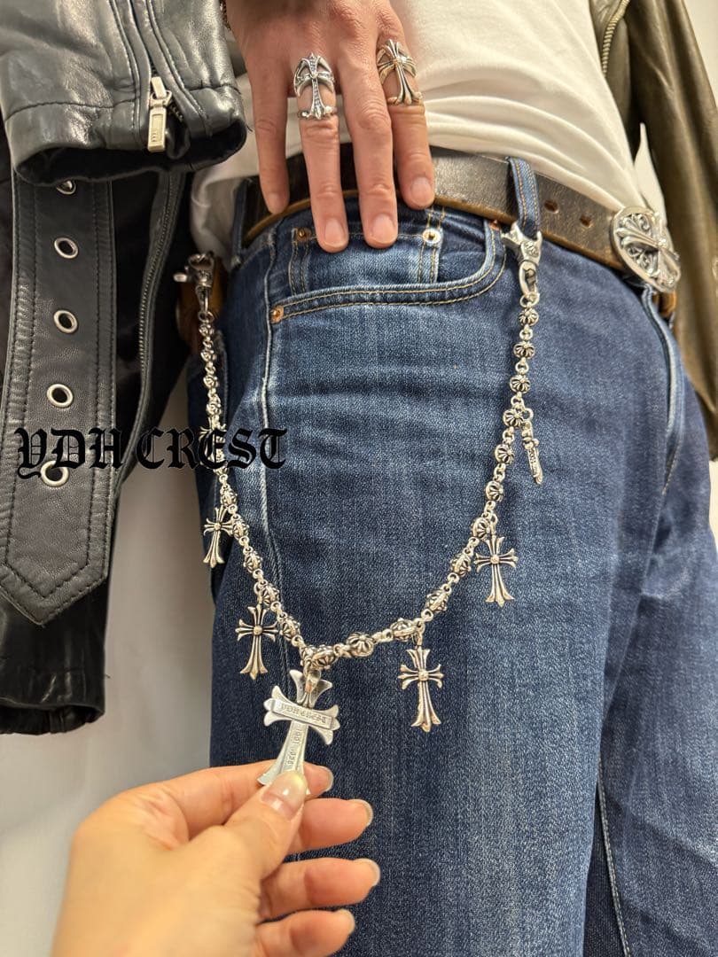 ★KRSCHAN　ウォレットチェーン　クロス嵐ウォレットチェーン　刻印有り