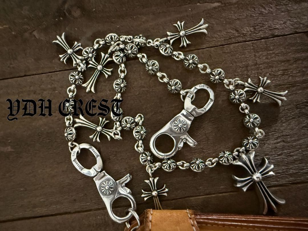 ★KRSCHAN　ウォレットチェーン　クロス嵐ウォレットチェーン　刻印有り