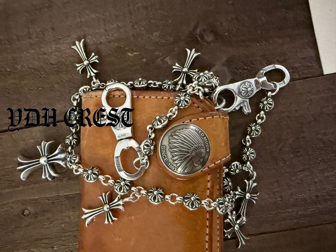 ★KRSCHAN　ウォレットチェーン　クロス嵐ウォレットチェーン　刻印有り