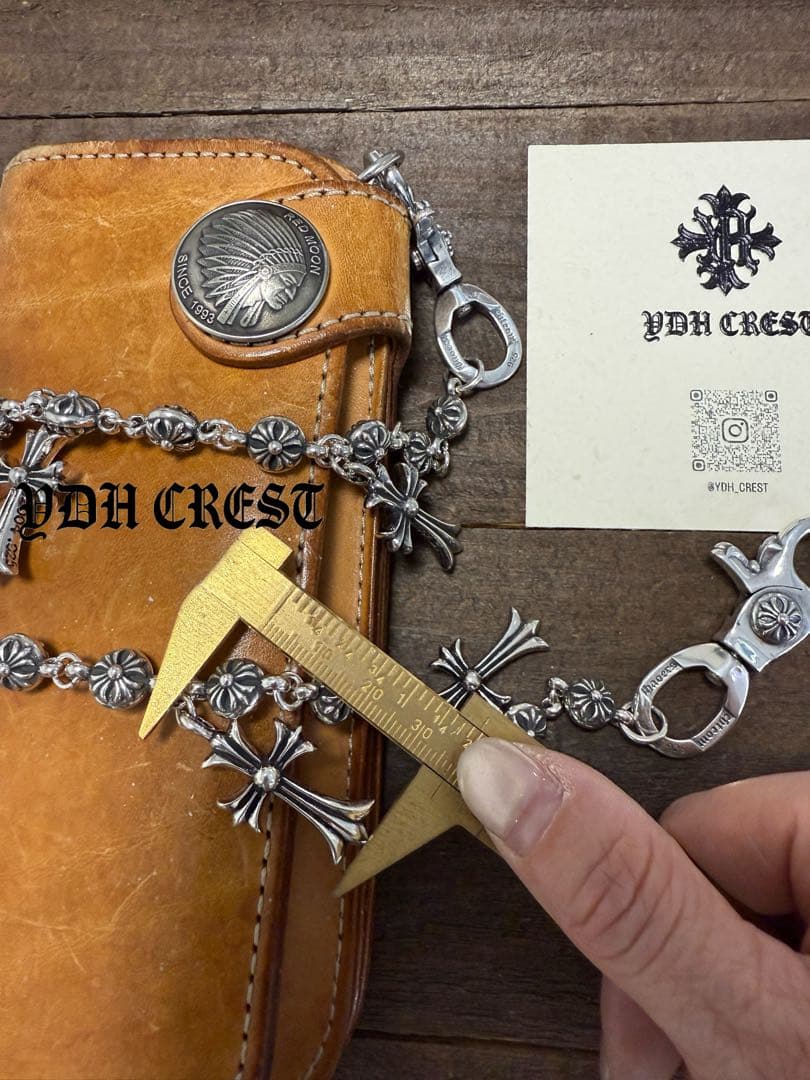 ★KRSCHAN　ウォレットチェーン　クロス嵐ウォレットチェーン　刻印有り