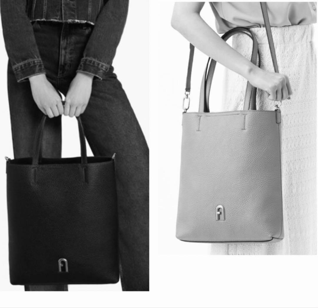 【極美品】FURLAフルラ プリムラ Mサイズ 2WAYバッグ グレー