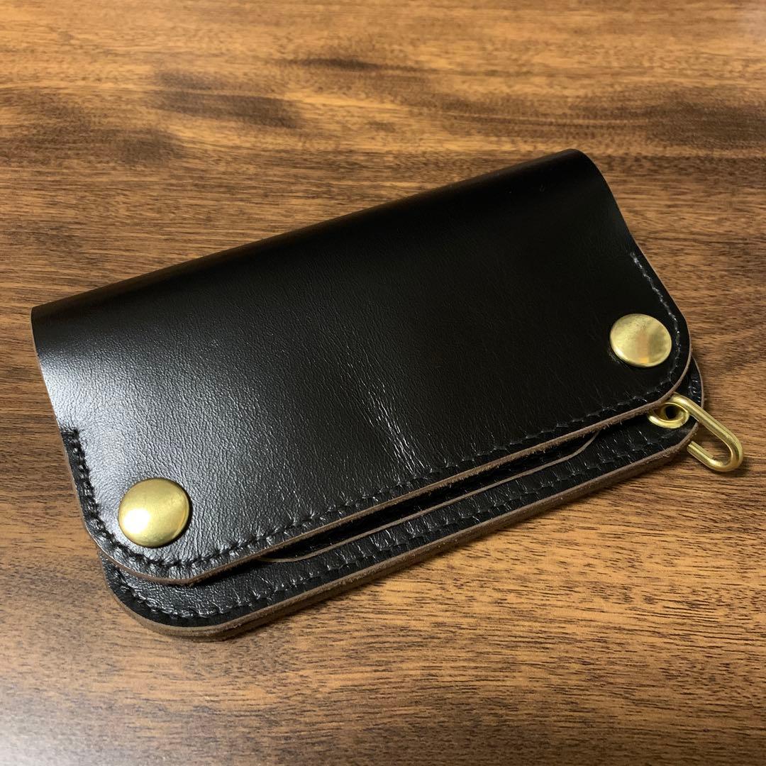 トラッカーウォレット　2層　ミドル　horseleather 素仕上げ