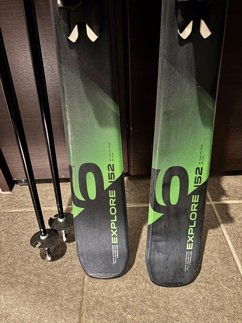【elan】【EXPLORE 6 】スキー板152cmポール110㎝【送料込み】
