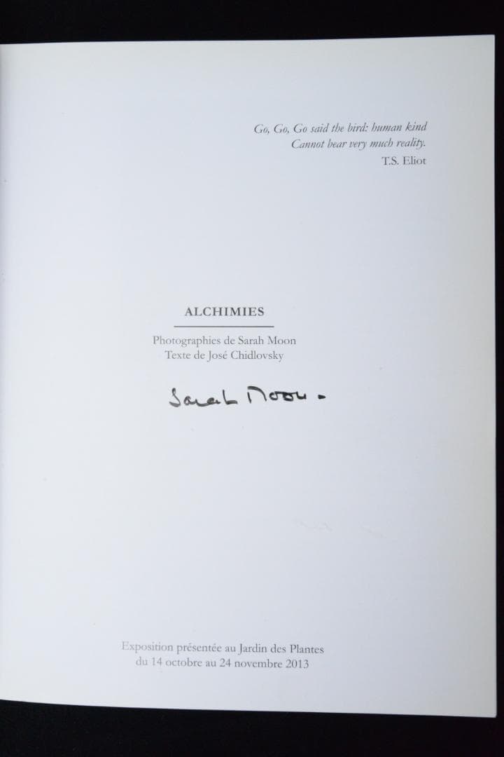 【Sarrah Moon：Alchimies 】サイン入り