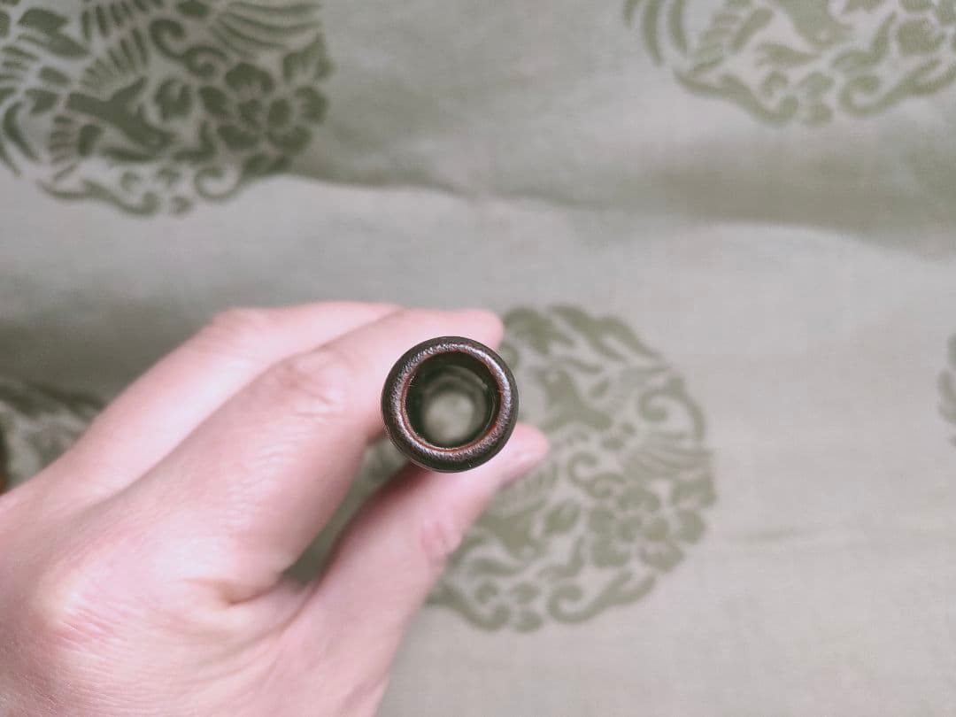 篳篥(ひちりき)　煤竹樺巻　扇面管箱付