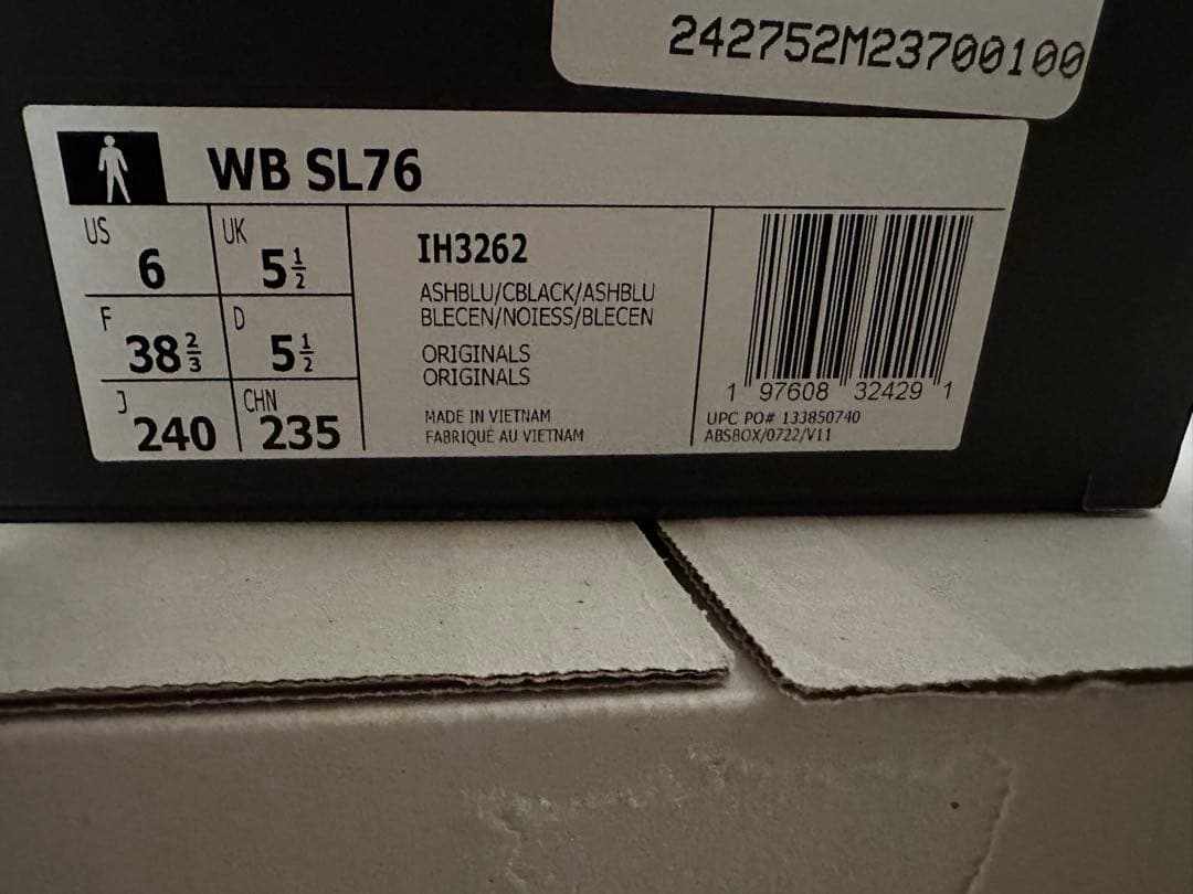 adidas WalesBonner SL76 アッシュブルー/ブラック 6US