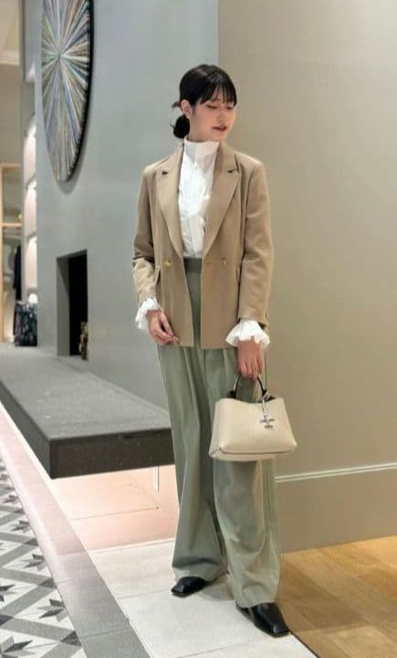 マカフィー ウールギャバジンダブルブレストジャケットTOMORROWLAND