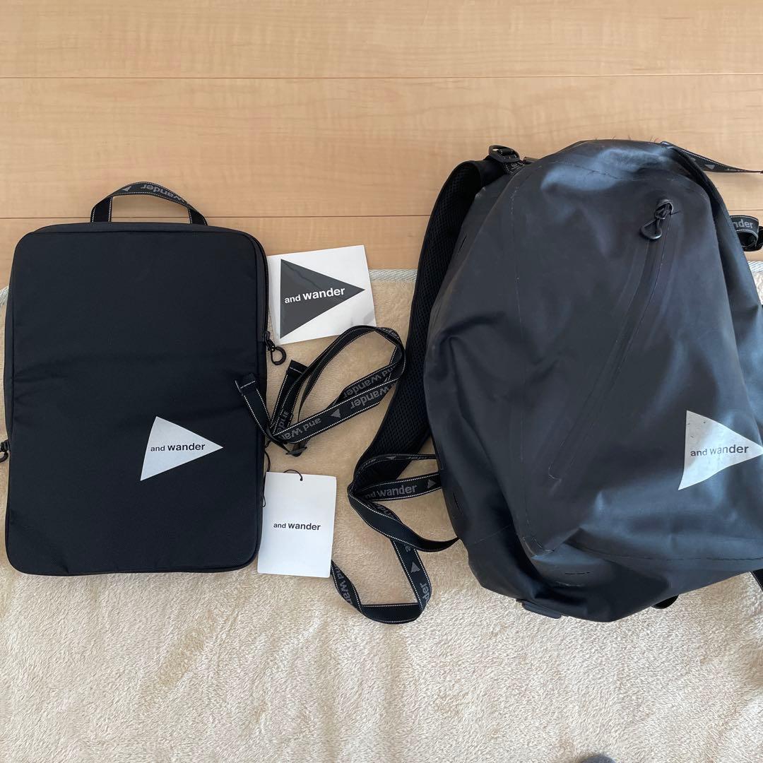 and wander ブラック リュック daypack