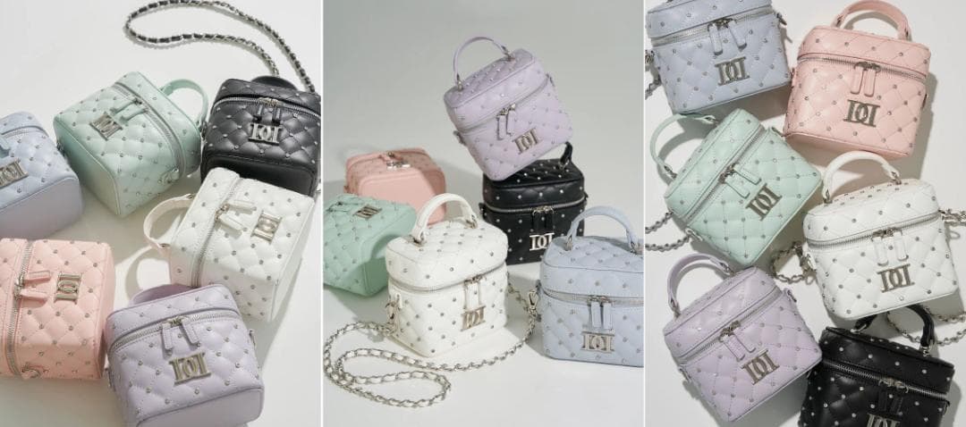 ダーリッチ darich キルティングビジュースクエアミニバッグ ホワイト