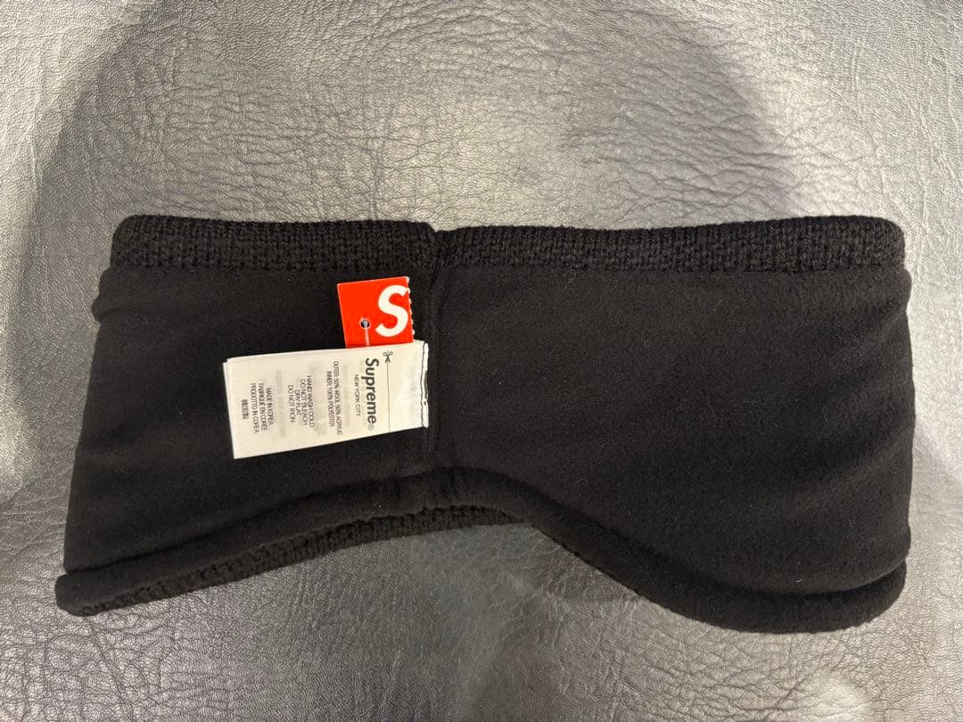 帽子 supreme Contrast Logo Headband Black