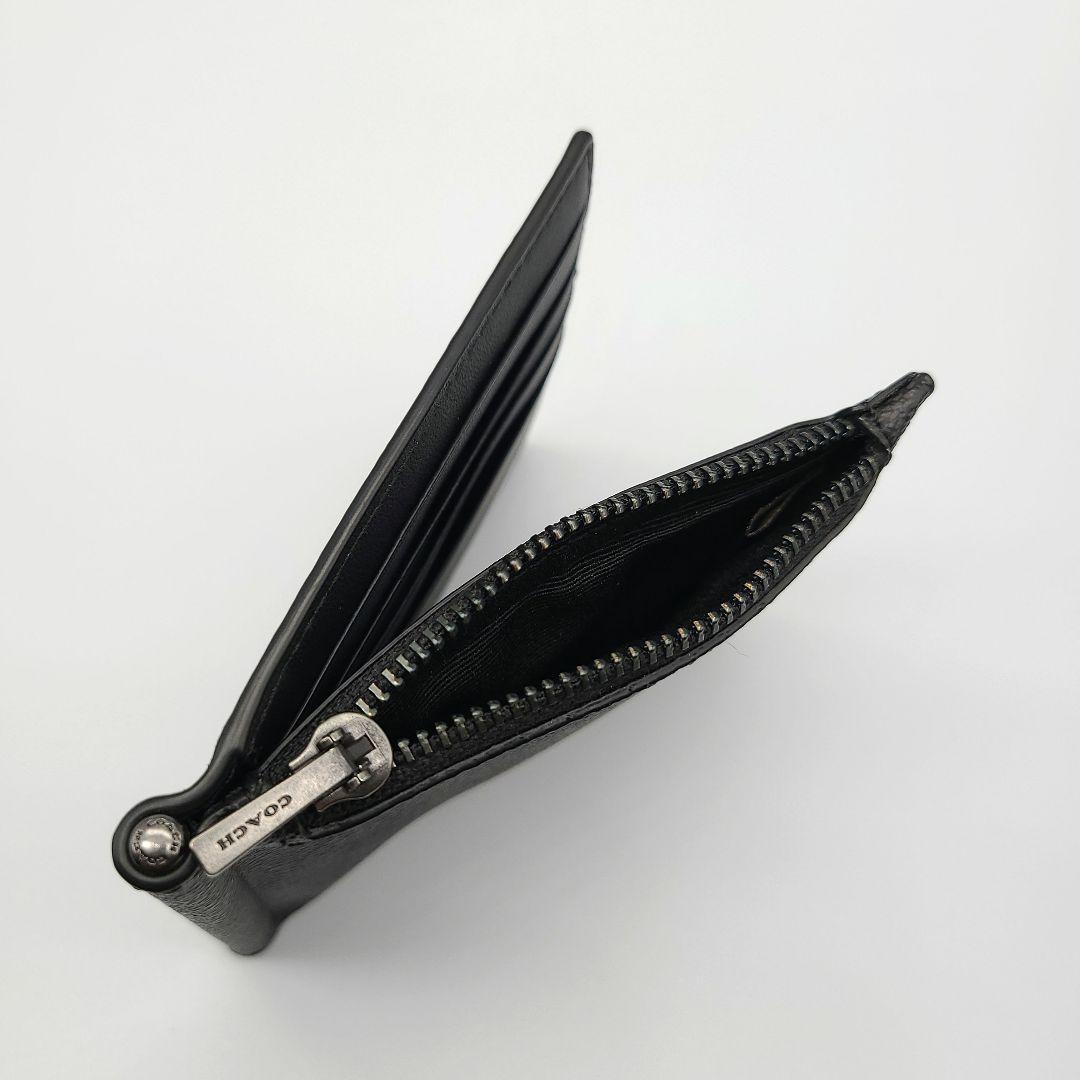 COACH マネークリップ 新品 ブラック お札入れ 小銭入れ コンパクト財布