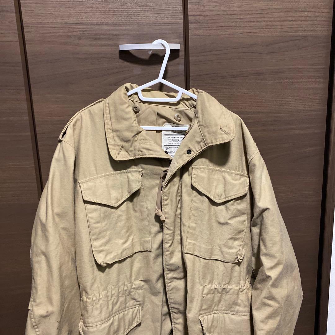 希少90s USA製 ALPHA M-65 ベージュ S-R スコービルジップ