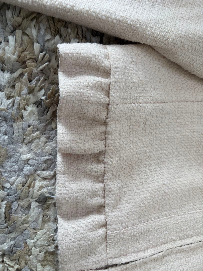 ANAYIピンクノーカラージャケットフリル裾38アナイ