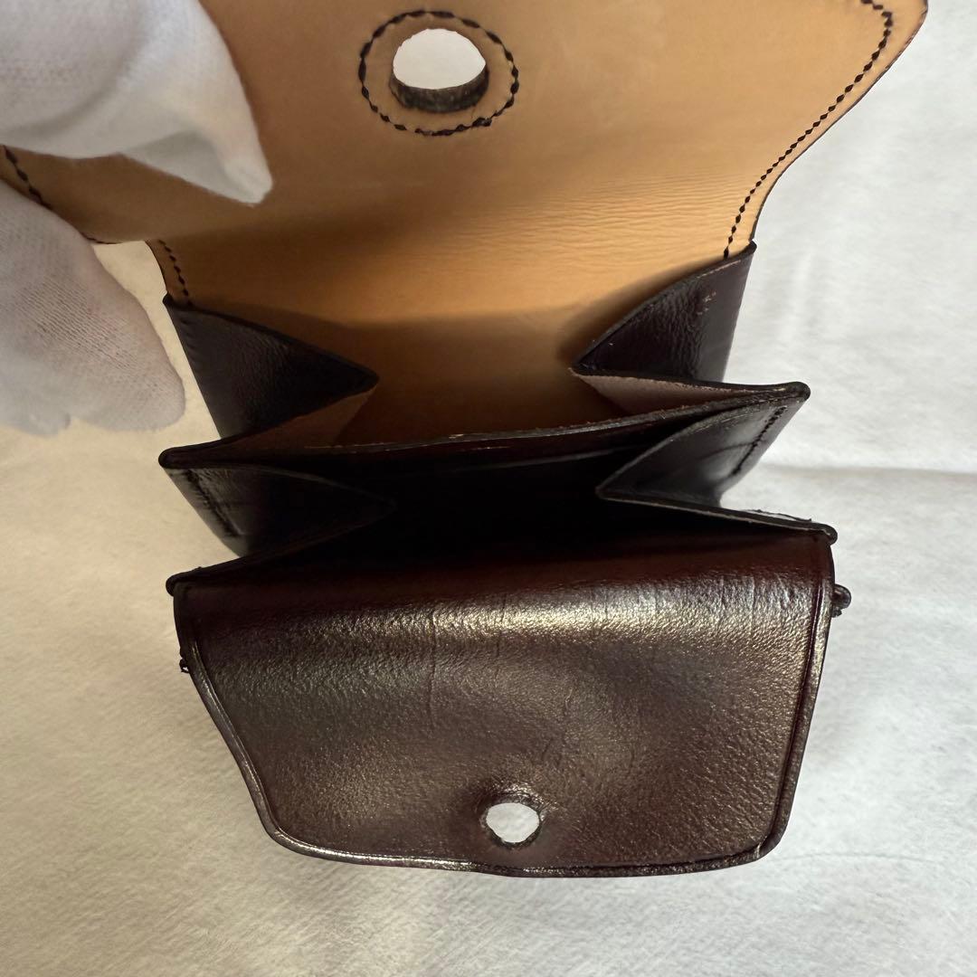 ハンスオスター　本革製小型財布 ダークブラウン