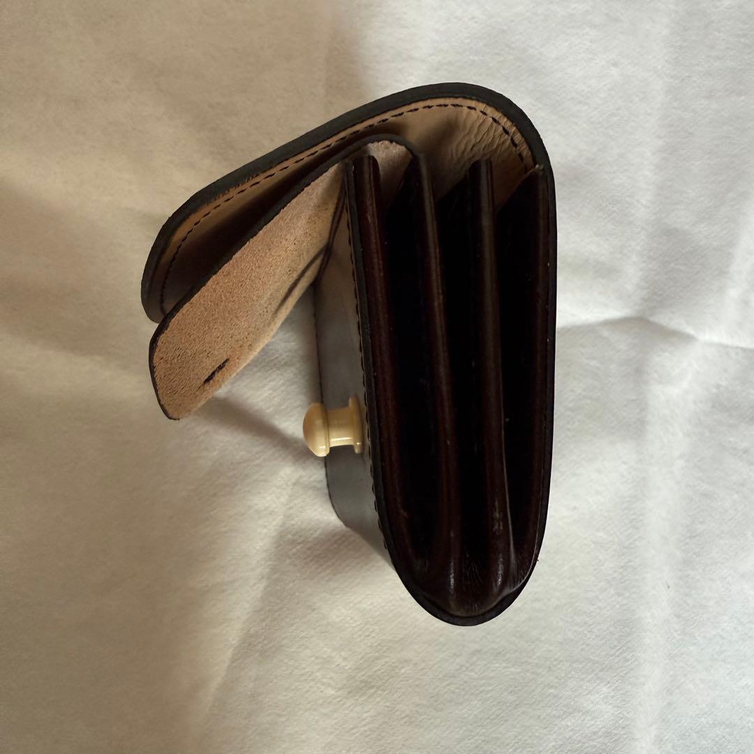 ハンスオスター　本革製小型財布 ダークブラウン