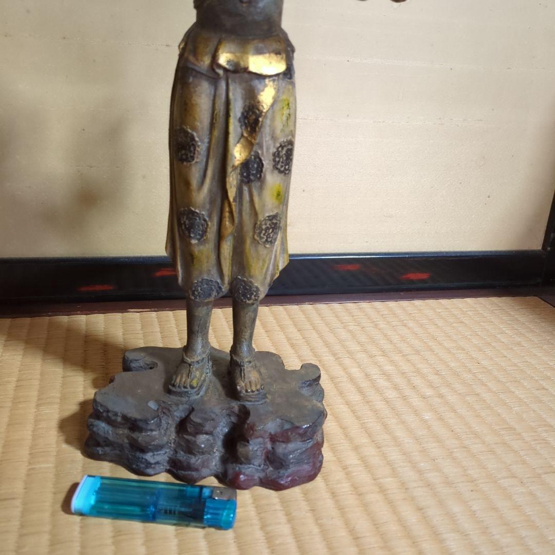 高岡銅器 阿修羅像、色分け漆仕上げ