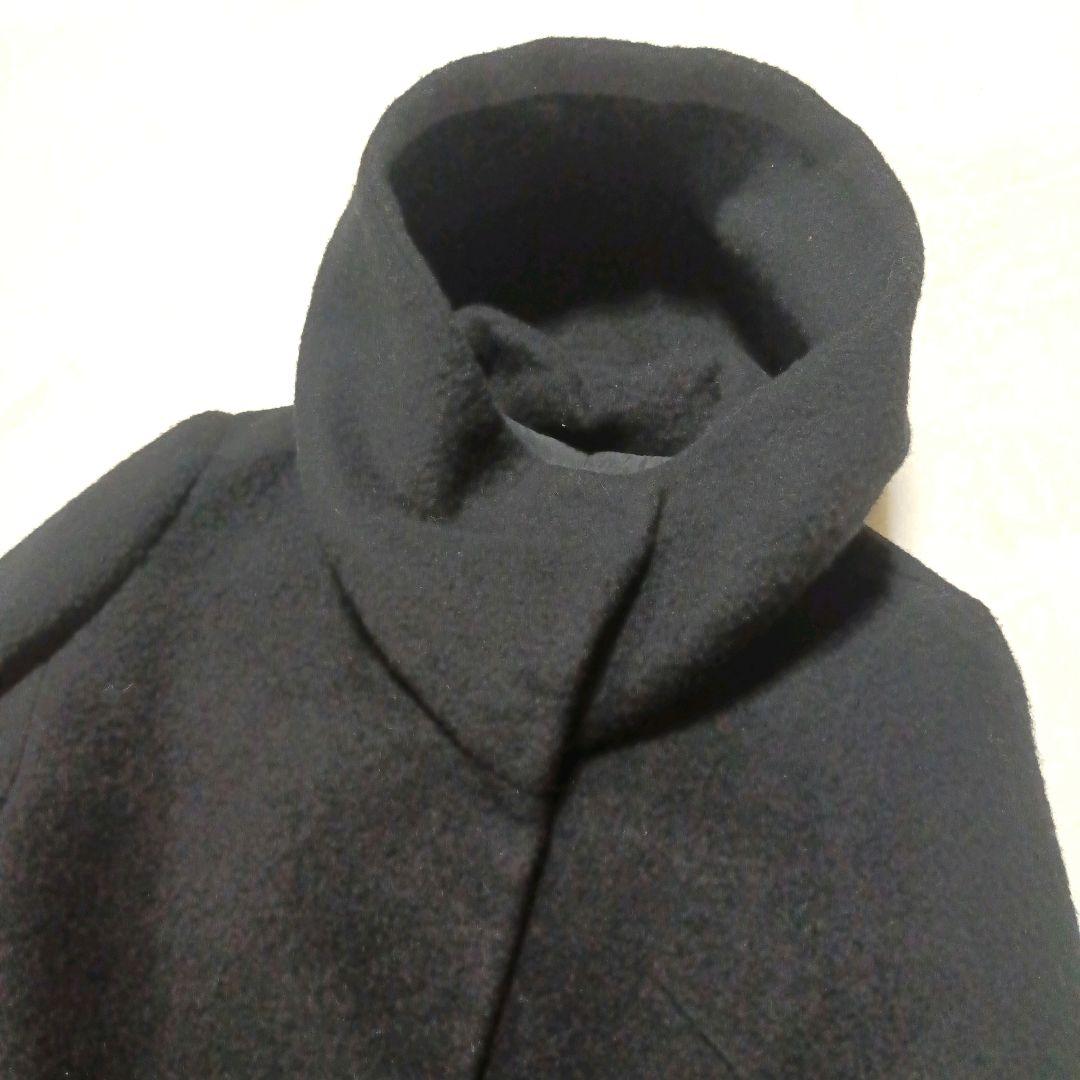 LOUNIE 【美品】 アルパカ モヘア スタンドカラー フーデット コート