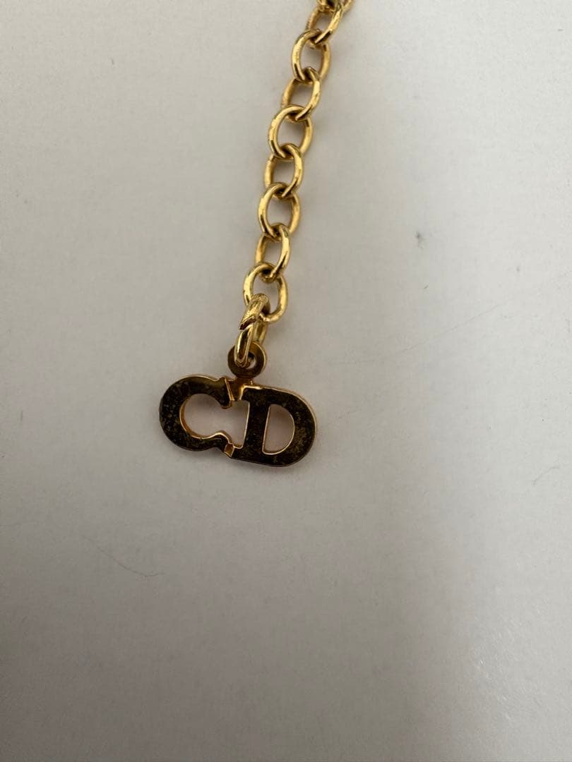 Dior CD ゴールドメッキ CD ロープデザイン ネックレス　ヴィンテージ