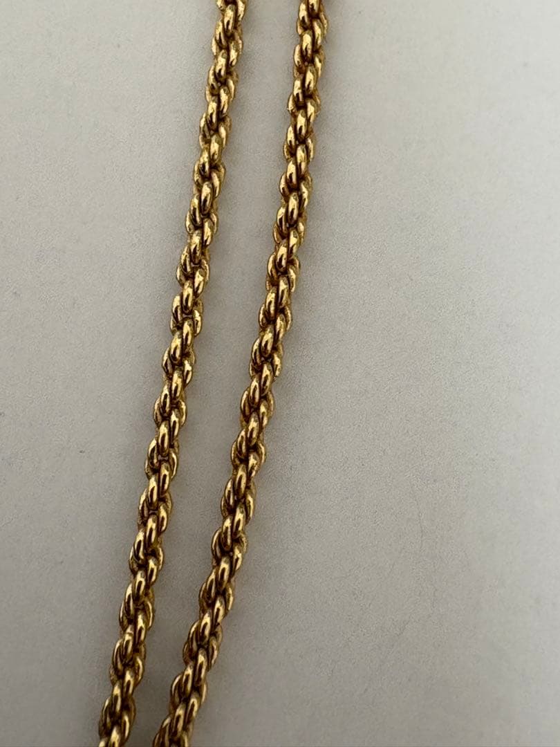 Dior CD ゴールドメッキ CD ロープデザイン ネックレス　ヴィンテージ