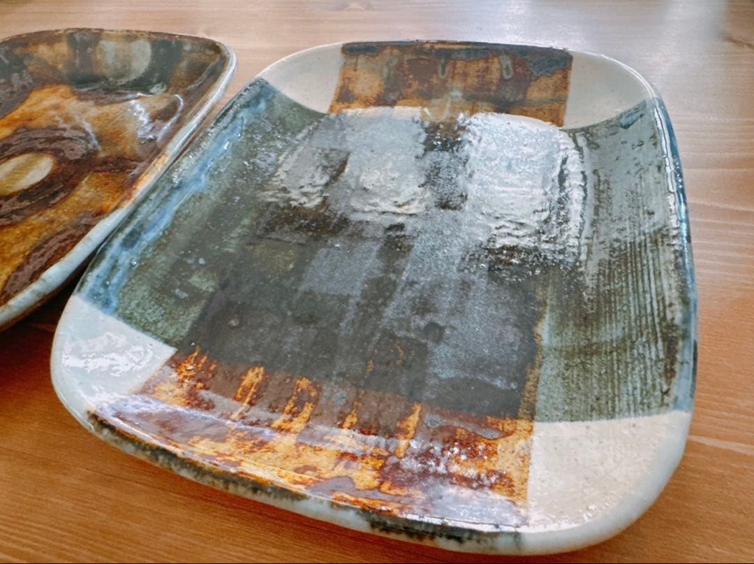 奥村陶房 四方鉄絵皿