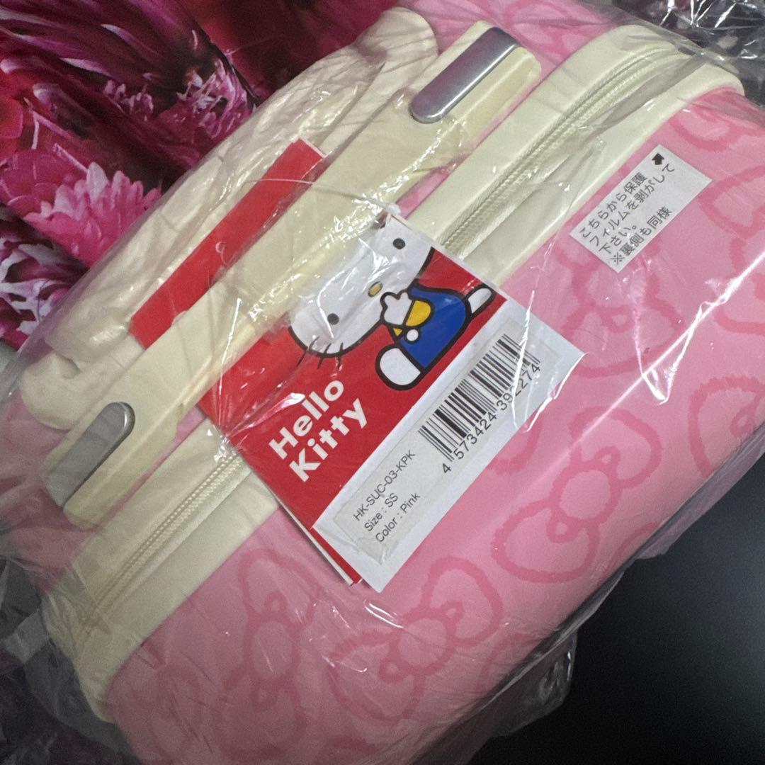 ハローキティ リボン柄キャリーケース ピンク 小型