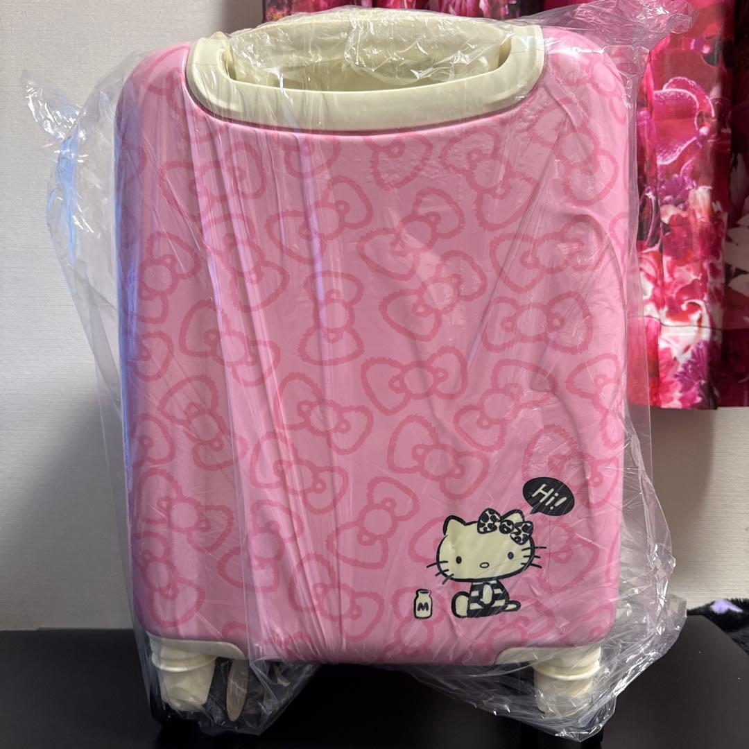 ハローキティ リボン柄キャリーケース ピンク 小型