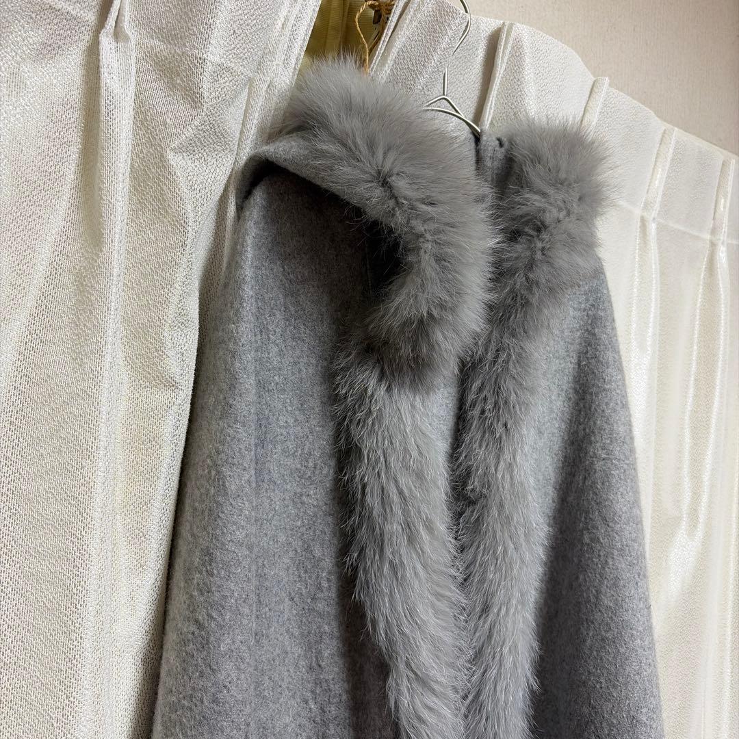 美品 diagram カシミヤ100% ポンチョ ケープ グレースコンチネンタル