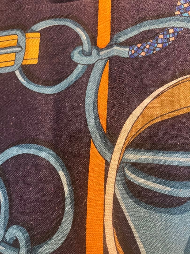 エルメス　カシシル140 乗馬の装具一式　カシミヤシルク